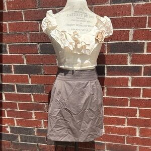 a'gaci Cream and Tan Mini Dress  PM2